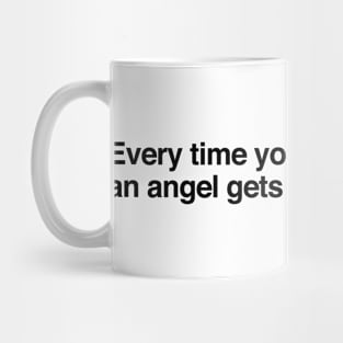 Every time you punch a fascist an angel gets their wings (black) Mug